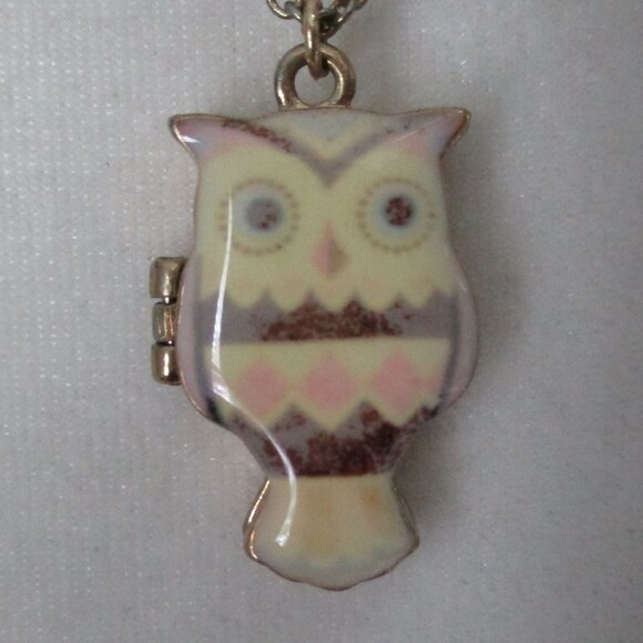 **3 for $15** Enamel Owl locket necklace - Picture 5 of 7
